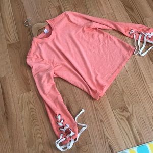 Coral sweat shirt